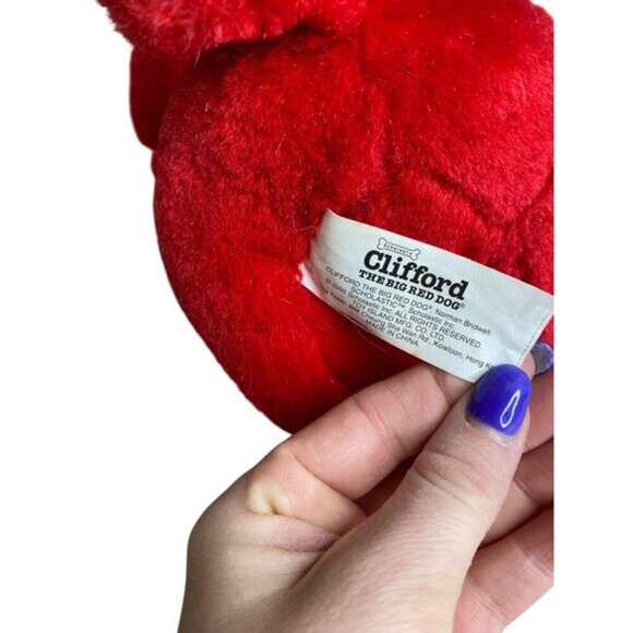 Vintage 2000 Scholastic Clifford The Big Red Dog Plush Toy With Collar 10" - Picture 5 of 6